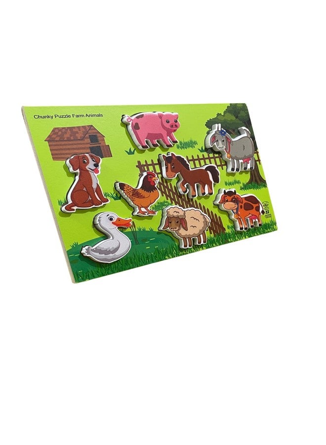 Kinder Creative 3D Fruits Stacking Puzzle,Chunky Stacking Farm Animals Puzzle,Geometrical Column Blocks for Toddlers, Educational Puzzle and Toys for Kids Pack of 3 - Image 4